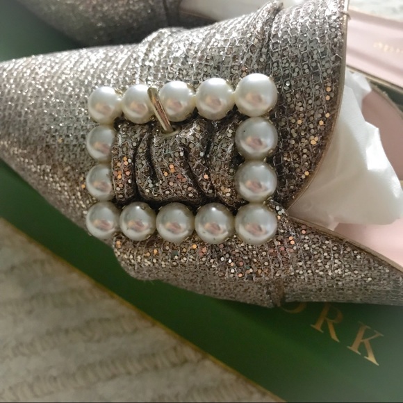 NWT Kate Spade gold Broadway mules - Picture 5 of 9